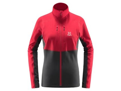 Haglöfs Roc Sheer Mid Červená/ Šedá (farba červená/šedá, veľkosť S, materiál Pontetorto TECNOSTRETCH, 94% PES, 6% Elastan, lícová strana je hladká, jemná pletenina, rubová strana vytvára prúžky pre lepš...)