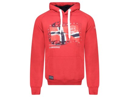 Geographical Norway Gdrap Red (farba Červená, veľkosť 3XL, materiál 65% Bavlna, 35% Polyester)