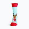 Vianočné ponožky Folkies - Veľký sob (veľkosť EU 35-38, materiál 72% bavlna, 26% polypropylén Prolen®, 2% elastan )