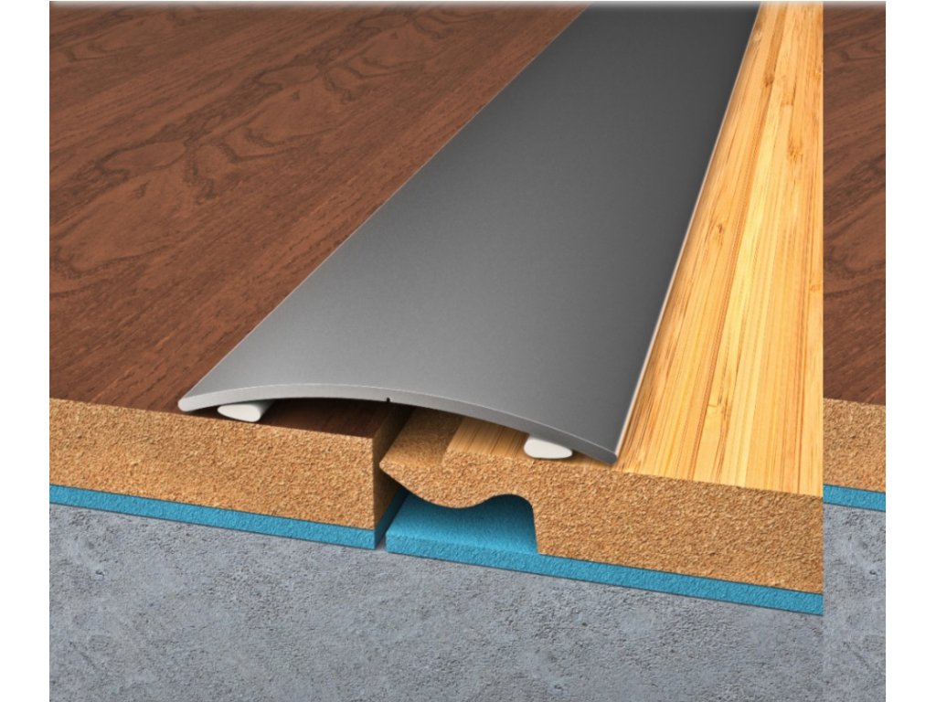 Bohemia profil přechodová lišta samolepící 30mm elox STŘÍBRO 90cm