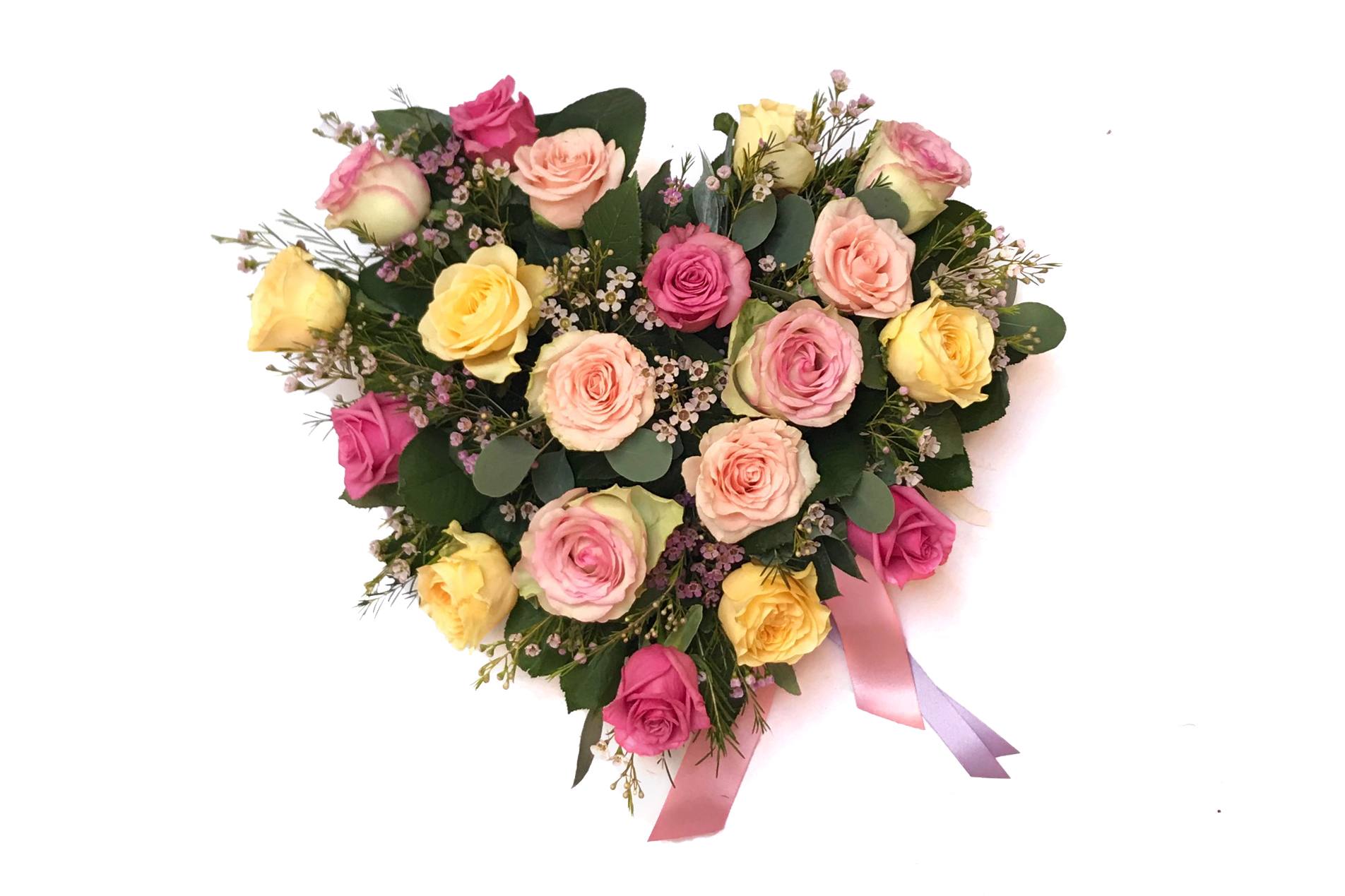 Hotové valentýnské kytice, vazby, dárky, přání připravené v našich prodejnách