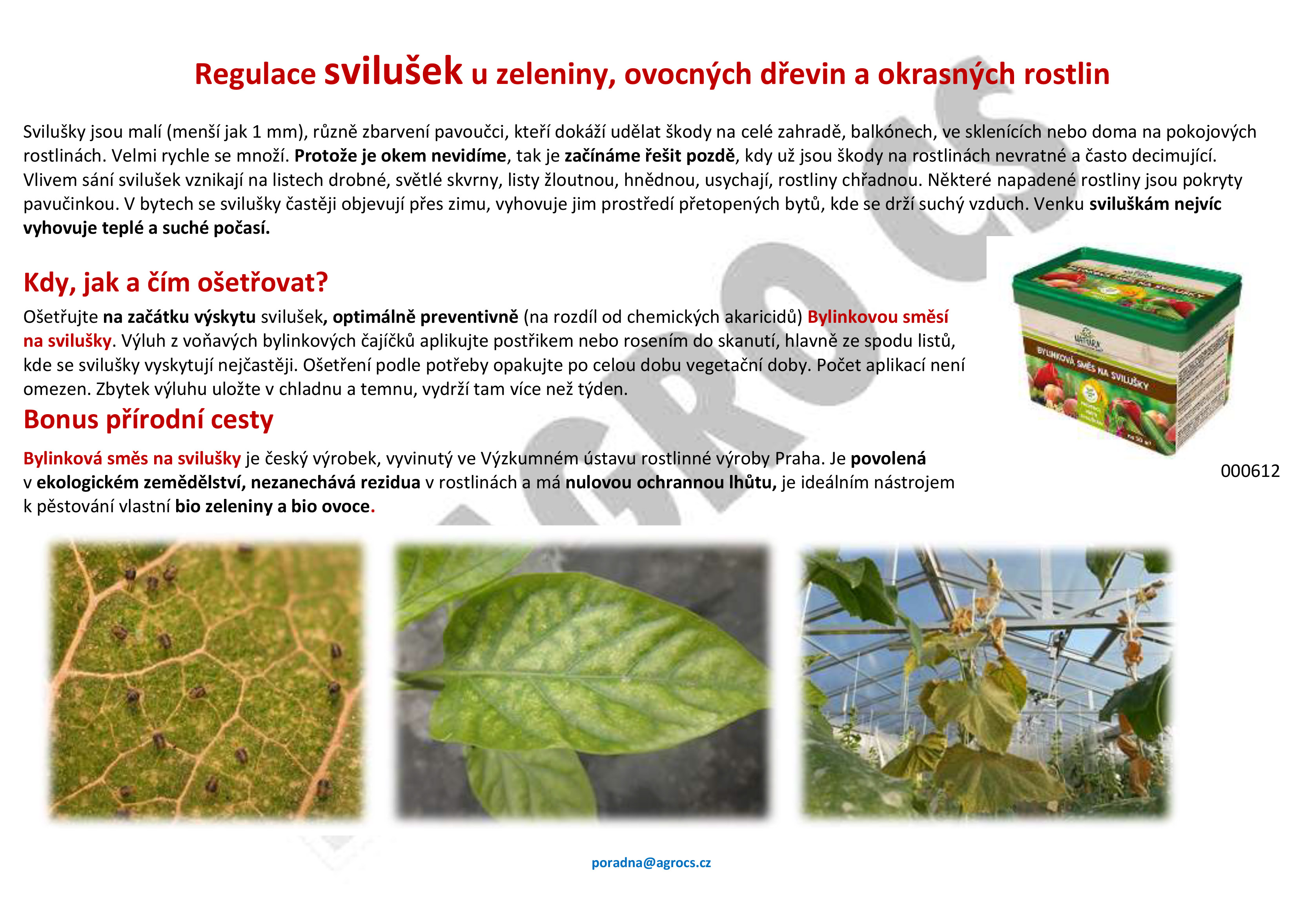 Zbavte se svilušek u zeleniny, ovocných dřevin a okrasných rostlin