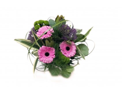 Kytice Violet - gerbery, chrysantémy, trachelium