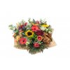 Kytice Ljuba - gerbera, slunečnice, chryzantéma, růže, eustoma