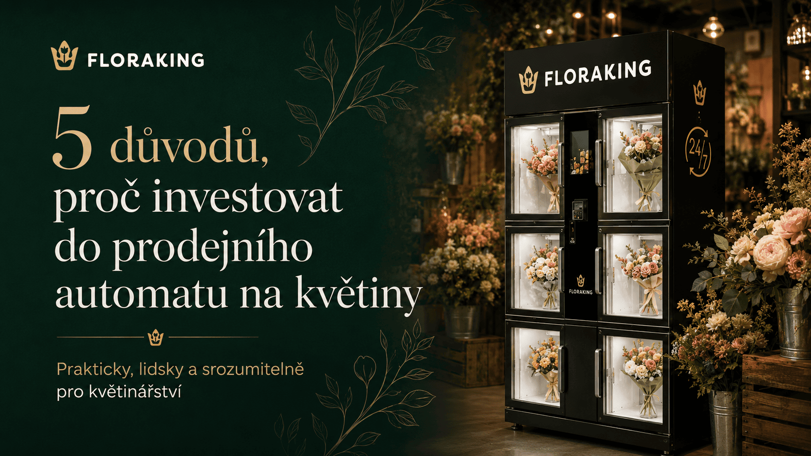 5 důvodů, proč investovat do prodejního automatu na květiny