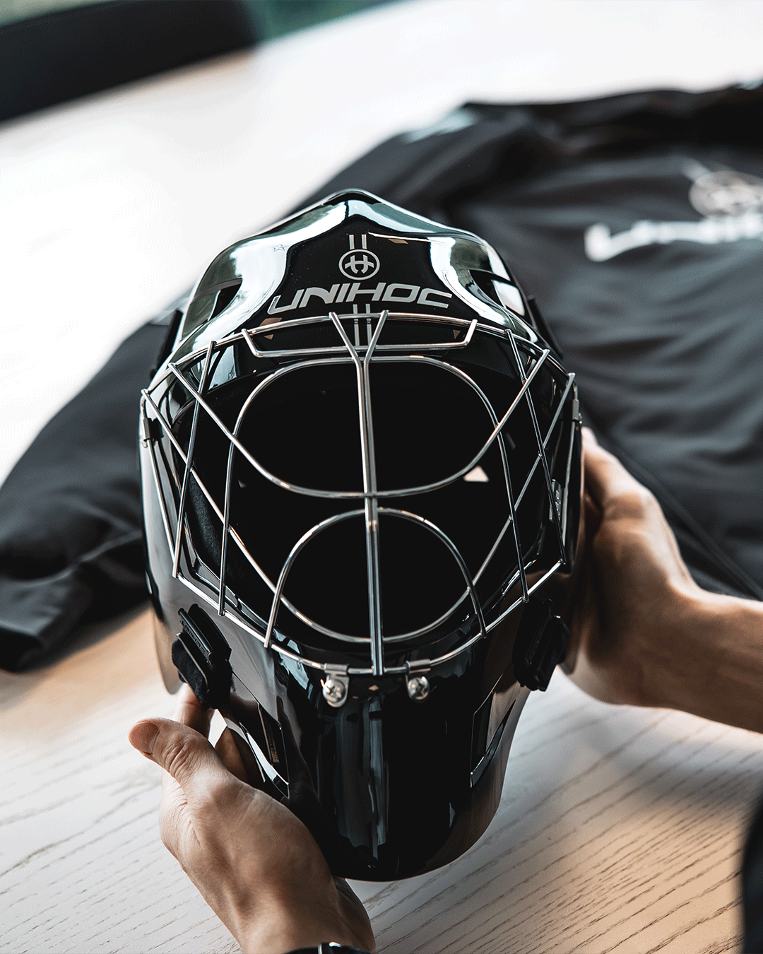 Maska Unihoc Alpha Evolab Silver