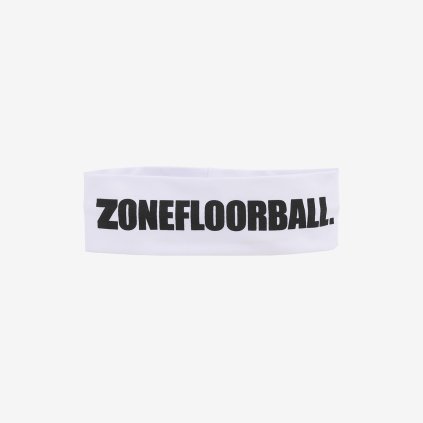 34287 Zone Headband Logo Wide White