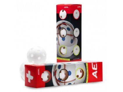 Salming Aero Plus Ball White 4-pack