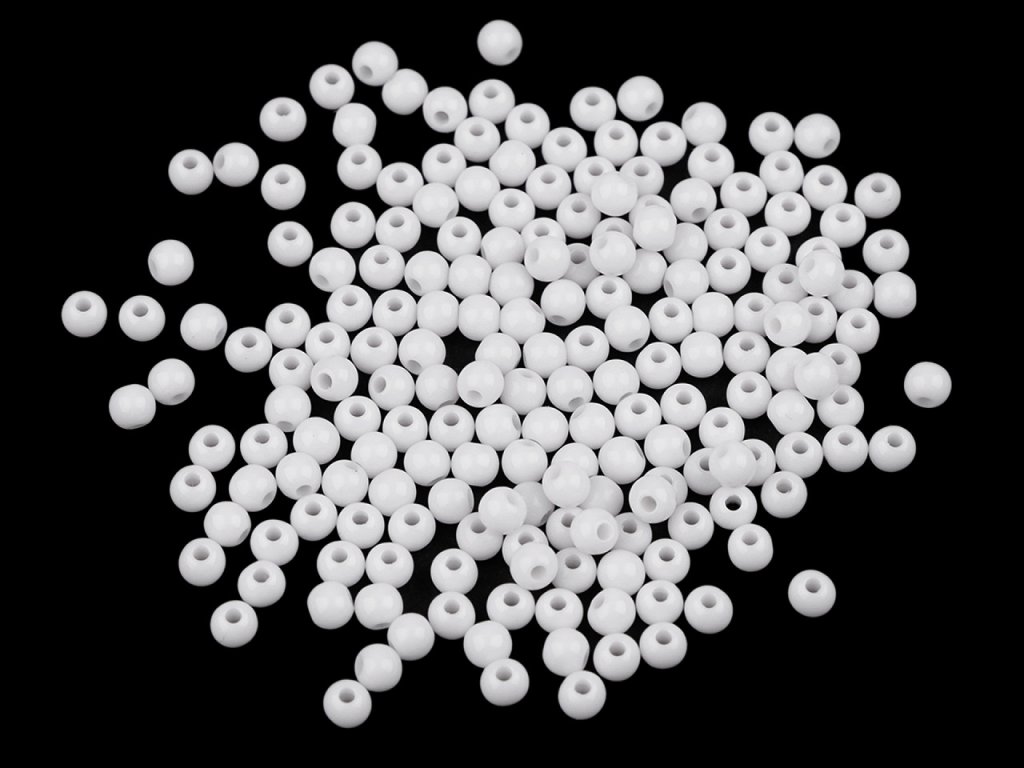 Plastové korálky Color Ø4 mm