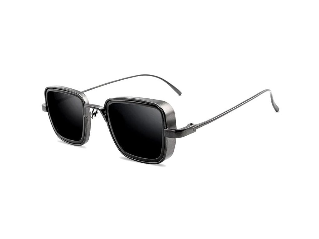 Unisex Retro Pilotní Sluneční Brýle, Stříbrná Kovová Barva, UV Ochrana 400 Kategorie 3, Velikost 52x45 mm