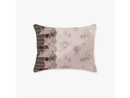 Bavlněný povlak na polštář 70x80 geometrie béžová hnědá 1537N Classic