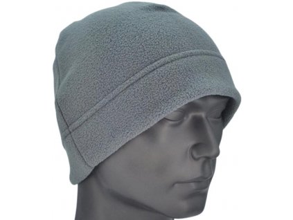 Pánská fleecová zimní čepice, šedá, 100% polyester, univerzální velikost