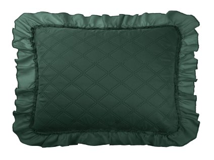 Povlak na polštář Ruffy zelený kosočtverec glamour  50x70