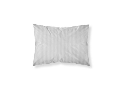 Damaškový povlak na polštář 70x80 stříbrné jednobarevné pruhy 1 cm Pure