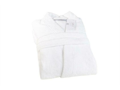 Bílý froté župan Opulence XL 450 g/m2 ze 100% egyptské bavlny Nefretete