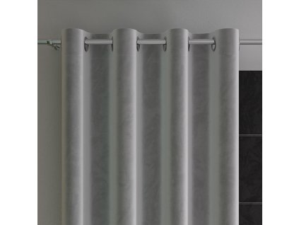 VELVI Hotová záclona s průchodkami, šířka 140 x výška 260 cm, barva 005 světle šedá VELVI0/ZGP/005/140260/1