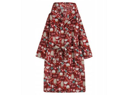 Vánoční župan červený L/XL Kocobluza Christmas