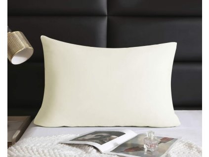 Saténový povlak na polštář 40x60 ecru jednobarevný I24