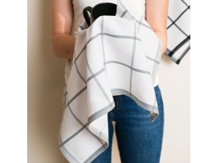 KRATKA Kuchyňská utěrka, velikost 50x70cm, barva šedá 001 S00020/SCI/001/050070/1