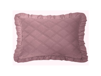 Povlak na polštář 50x70 Ruffy powder dark ruffle diamond glamour dekorativní přehoz na postel I2