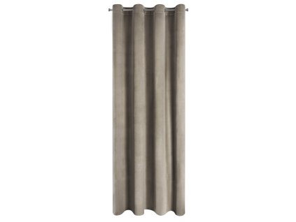 Záclona 140x250 Rosa hnědý velur připravená na průchodky D91