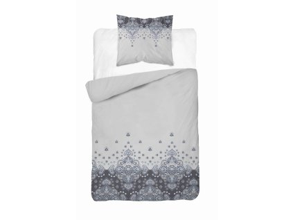 Bavlněné povlečení 140x200 Bílé s ornamentem - orientální paisley vzor, 100% bavlna - 5338 B - Soft Meadow