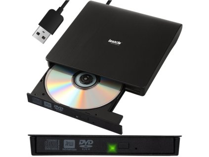 Externí mechanika + CD/DVD vypalovačka Izoxis 26083