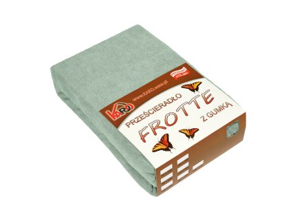 Froté prostěradlo s gumičkou 180x200 olivový 013 tloušťka 200g/m2 KARO