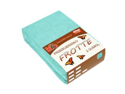 Froté prostěradlo s gumičkou 160x200 mint 054 tloušťka 200g/m2 KARO