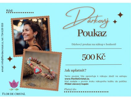 darkovy poukaz flor de cristal 500