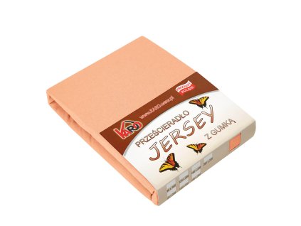 Jersey prostěradlo s gumičkou 180x200 meruňková 007 tloušťka 150g/m2 KARO