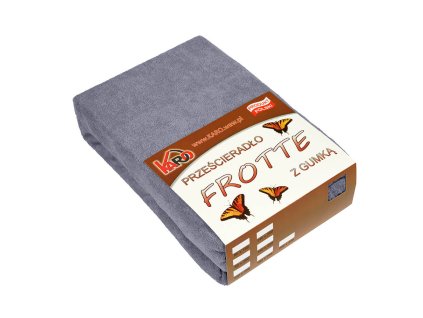 Froté prostěradlo s gumičkou 160x220 grafit 070 tloušťka 200g/m2 KARO