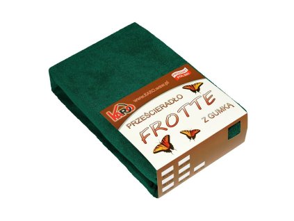 Froté prostěradlo s gumičkou 160x220 láhev zelená 074 tloušťka 200g/m2 KARO