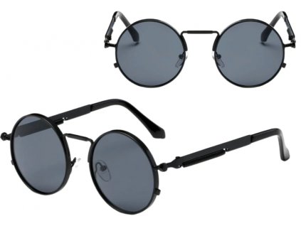 Unisex sluneční brýle Lenon, černé kovové obroučky, UV filtr 400, šířka skel 47 mm