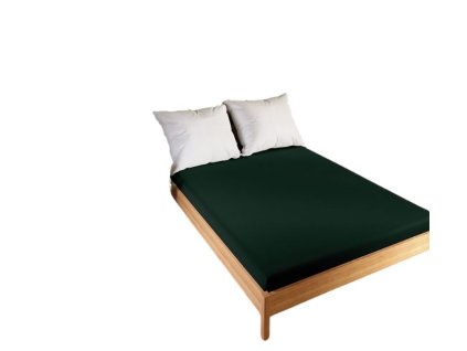 DREAMY PREMIUM froté prostěradlo s gumičkou, šířka 220 x výška 200 cm, barva 035 tmavě zelená;láhev 100034/FRG/035/220200/1