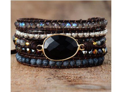 Wrap náramek Onyx - Vytrvalost