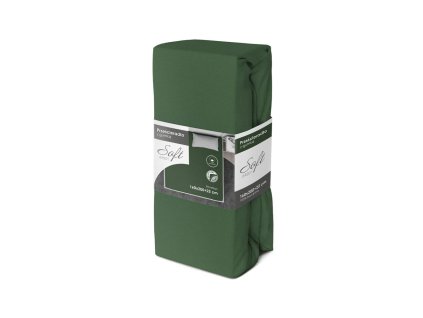 Prostěradlo s gumou měkké 160x200 zelené na matraci 25 cm