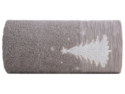 Ručník Joy 1 50x90 ocelový vánoční stromek 480 g/m2 Eurofirany