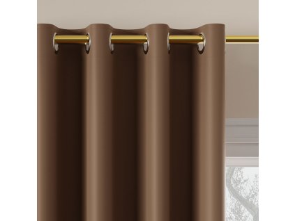 Zatemňovací hotový závěs na průchodkách, šířka 140 cm x výška 250 cm, barva 806 světle teplá hnědá TD0015/ZGP/806/140250/1