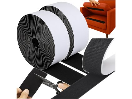 Samolepicí páska na suchý zip 5mx5cm černá Ruhhy 25806