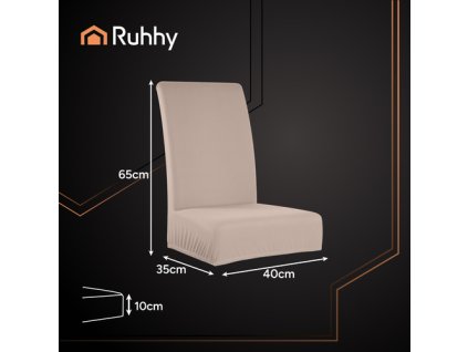 Potahy na židle - 6 ks béžové Ruhhy 25989
