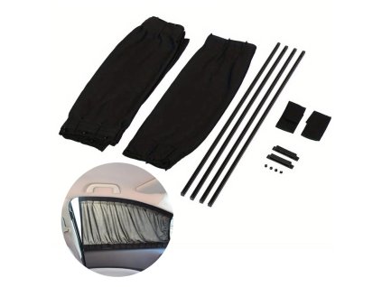 Černé záclony a slunečníky 50x39 pro osobní a nákladní automobily a jachty