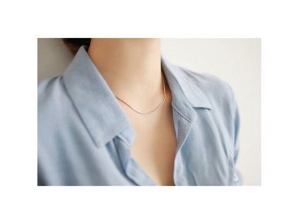 Stříbrný náhrdelník Delicate Line pro elegantní styl - chirurgická ocel