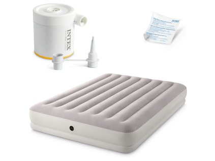 Nafukovací matrace s elektrickou pumpou INTEX 64179 203x152x30 cm pro komfortní spánek na cestách