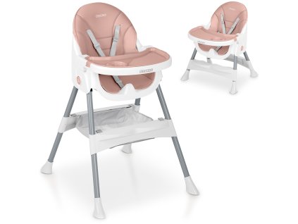 Růžová rostoucí židle na krmení Ricokids Mani pro děti