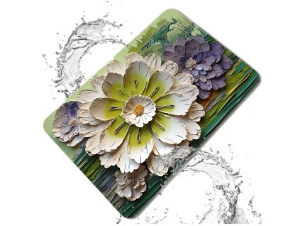 Absorpční protiskluzová koupelnová předložka s květinovým vzorem, 40x60 cm - Stylová a bezpečná volba pro vaši koupelnu