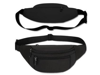 Dámská a pánská sportovní bederní taška - černá | Ideální doplněk pro aktivní životní styl