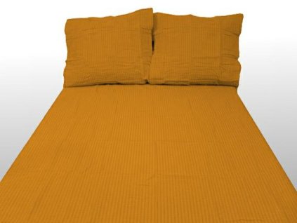 Povlečení 180x200 hořčice jednobarevné 100% bavlna
