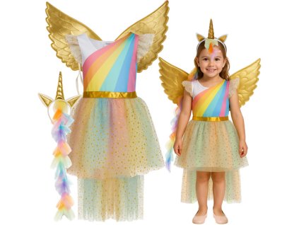 Trojdílný kostým jednorožce 122-128 cm Kruzzel 26675