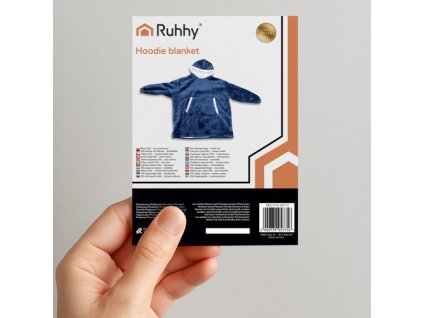 Mikina XXL - tmavě modrá deka Ruhhy 26147